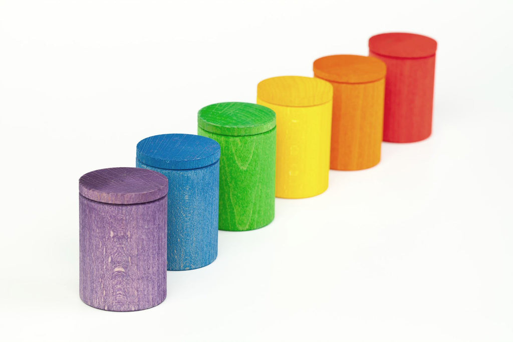 Grapat Colored Wooden Cups with Lids