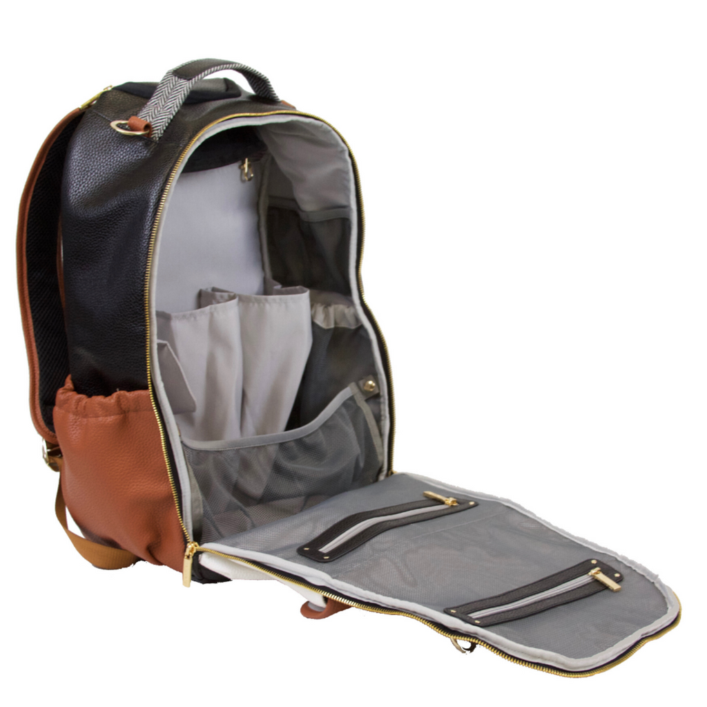 Itzy Ritzy - Coffee & Cream Boss Backpack Diaper Bag