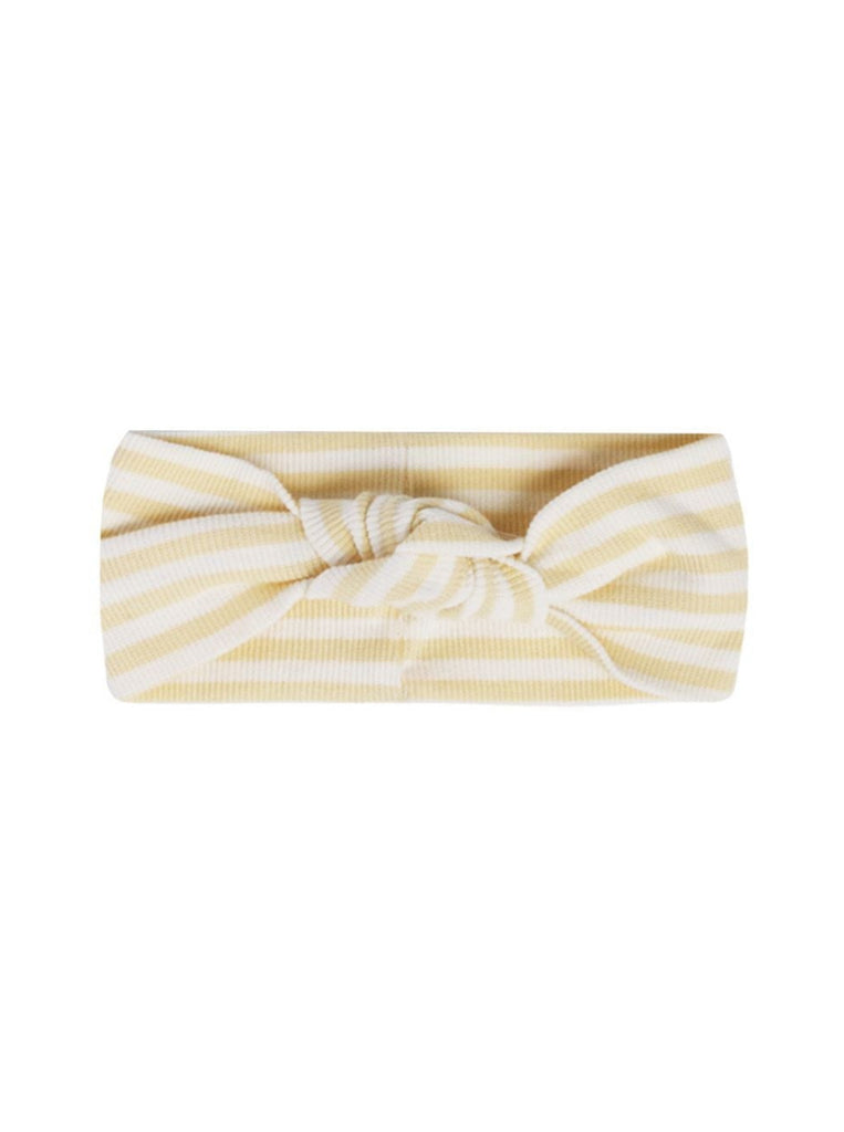 Quincy Mae Ribbed Knotted Headband | Yellow Stripe