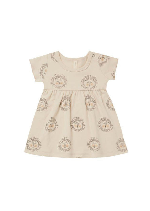 Quincy Mae Short-Sleeve Baby Dress | Lions