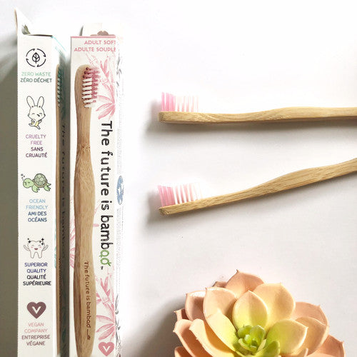 ADULT Soft Bamboo Toothbrush - Single - Choose Color