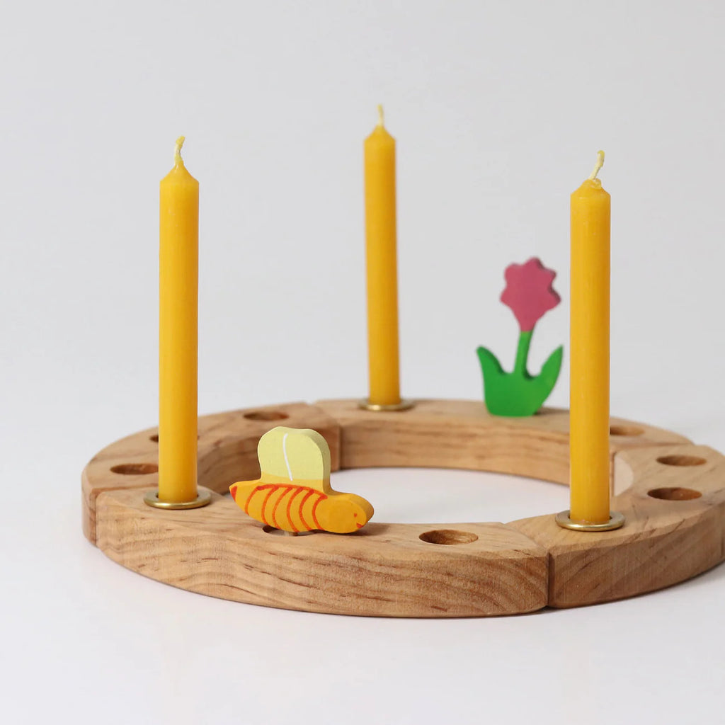 Grimms Amber Beeswax Candles (100%) VE 12 pcs