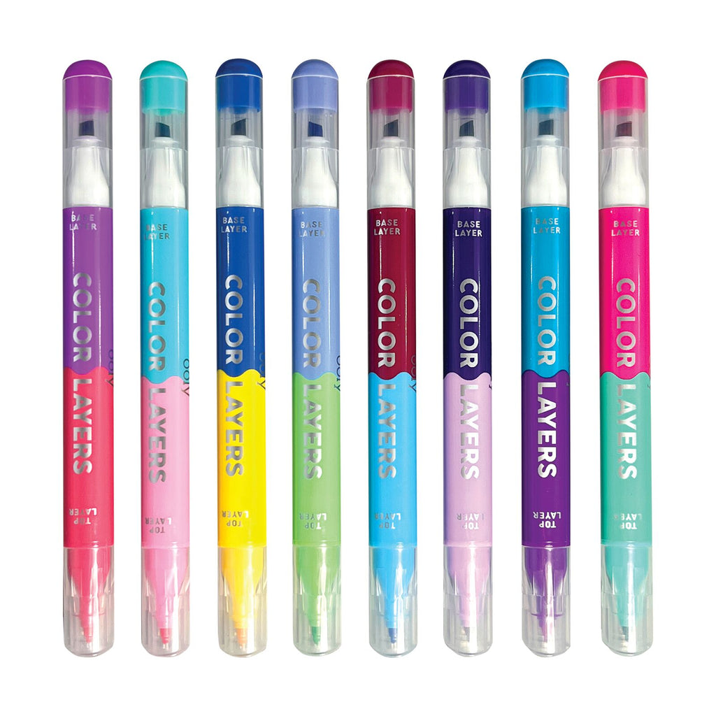 Color Layers Double-Ended Layering Markers- Set of 8
