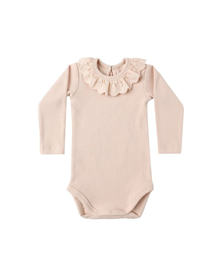 Ruffle Collar Bodysuit || Antique