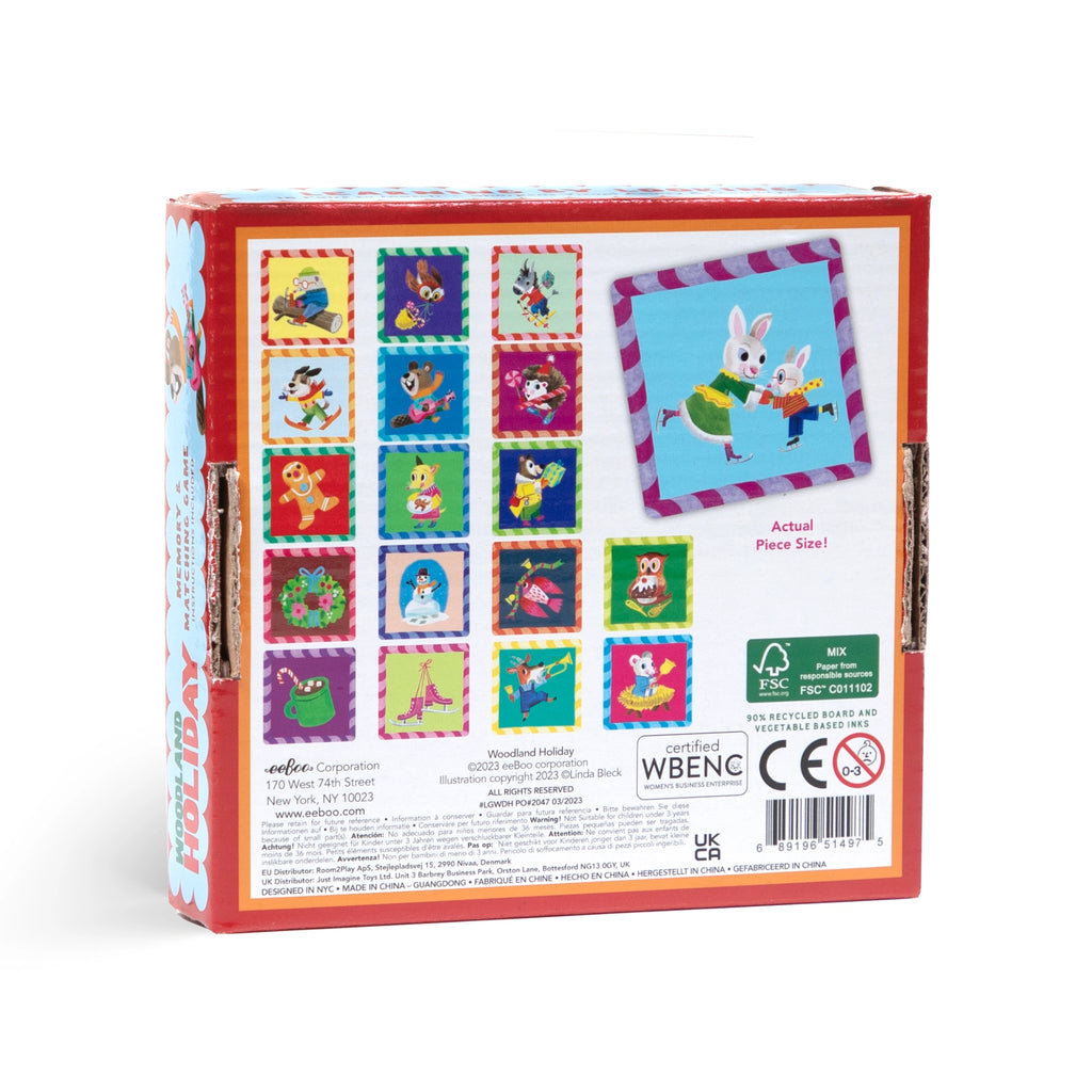 Woodland Holiday Little Square Memory Game