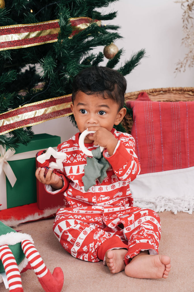 Rubber Ring Teether with Christmas Tree