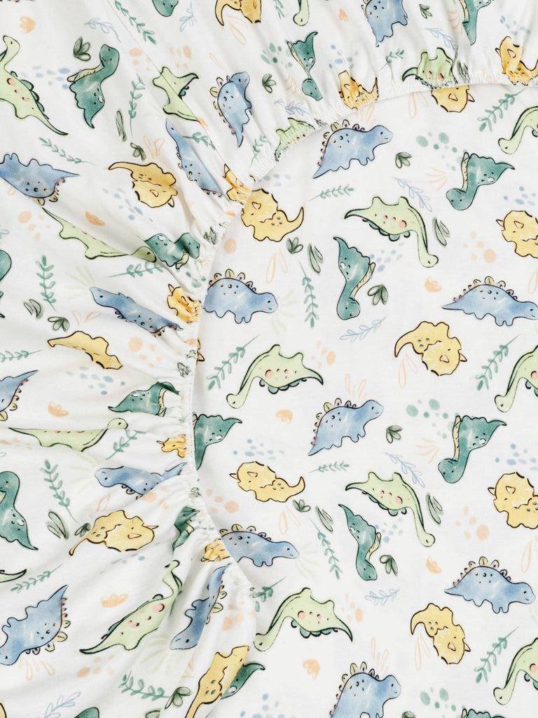 Organic Crib Sheet - Dino