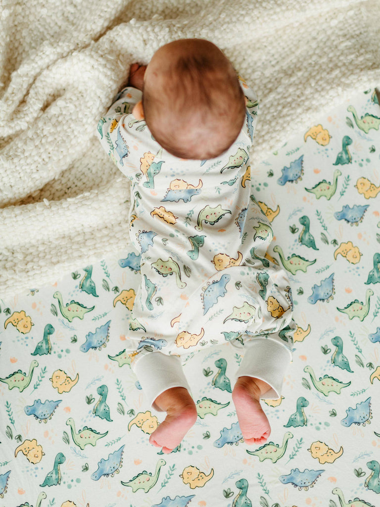 Organic Crib Sheet - Dino