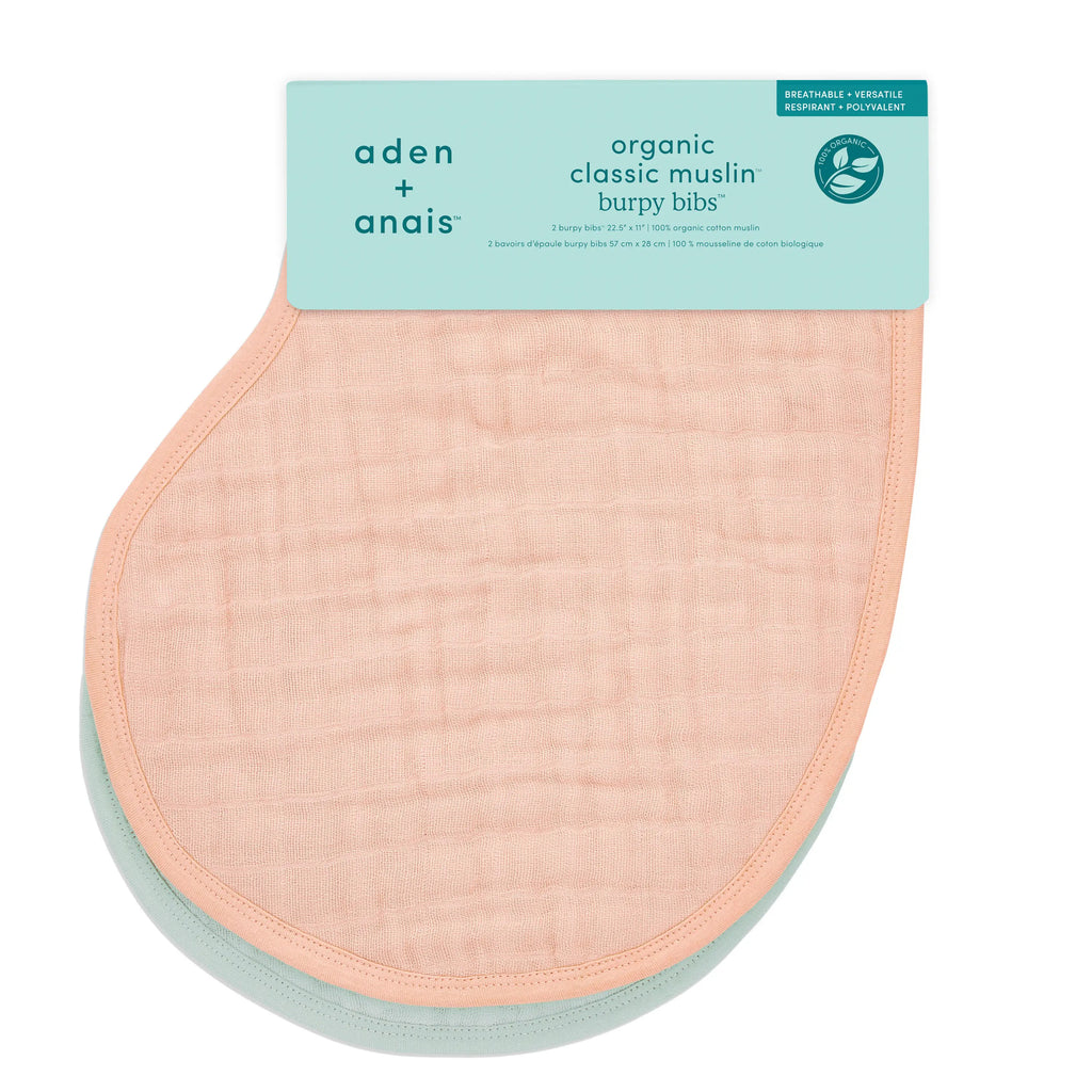 Organic Cotton Burpy Bibs 2-Pack - Mother Earth