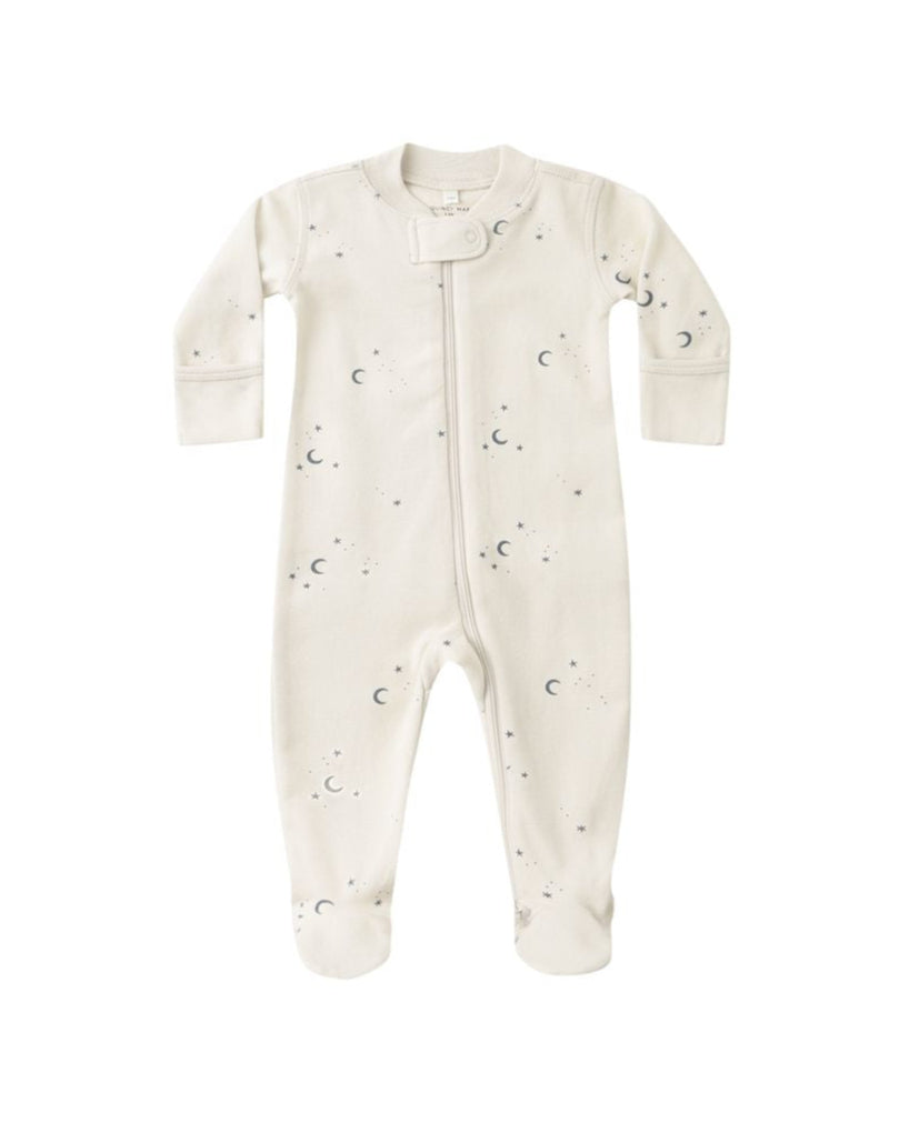Zip Long Sleeve Sleeper Footie || Moons