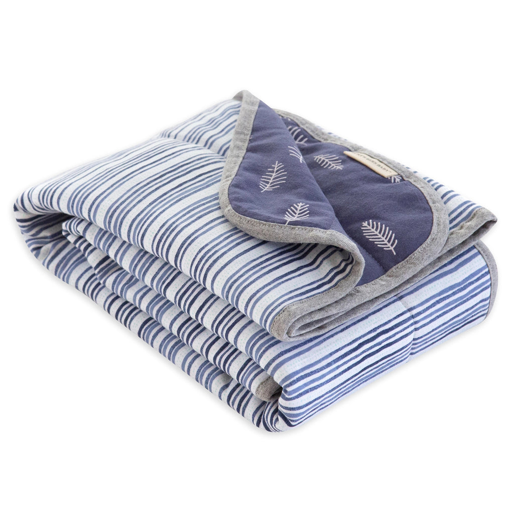 On the Road Stripe Organic Cotton Reversible Baby Blanket