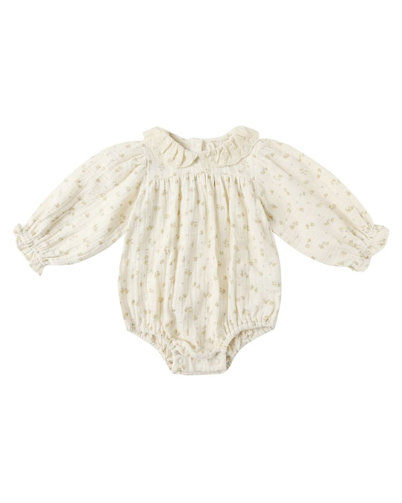 Organic Callie Romper || Golden Floral