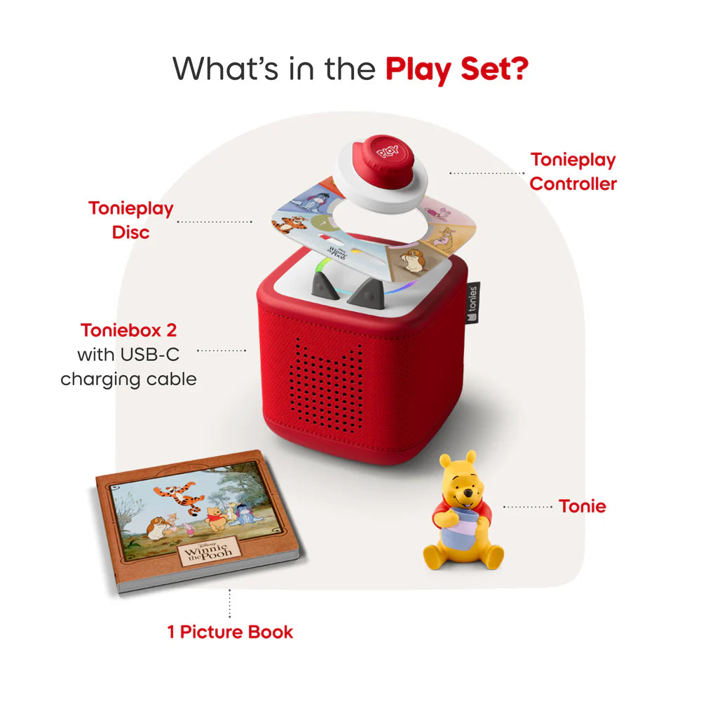 Toniebox 2 Play Set - Winnie the Pooh Sunset Red