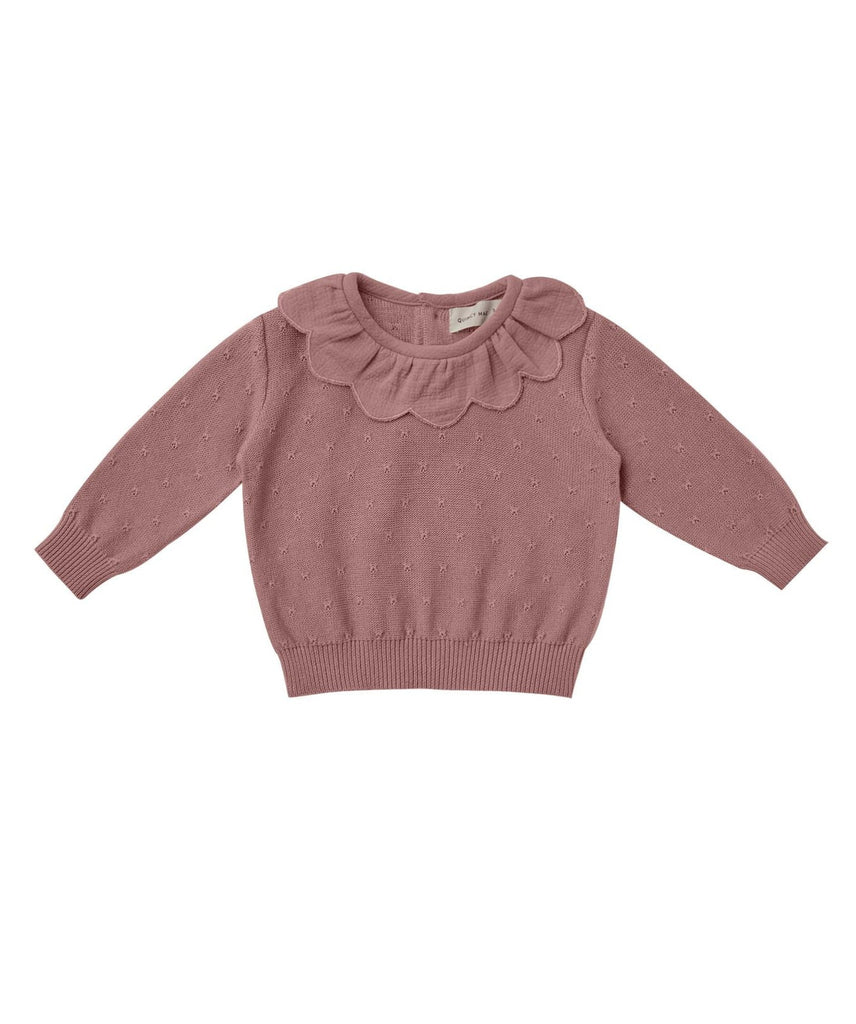 petal knit sweater | fig