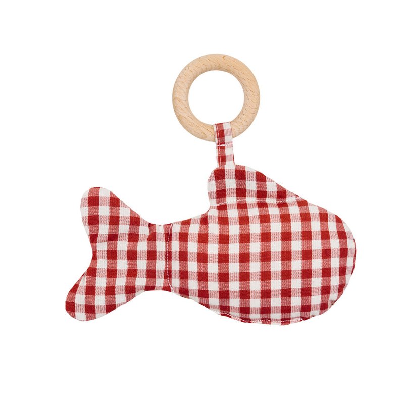 Efie Wooden Ring Rattle - Blue Fish