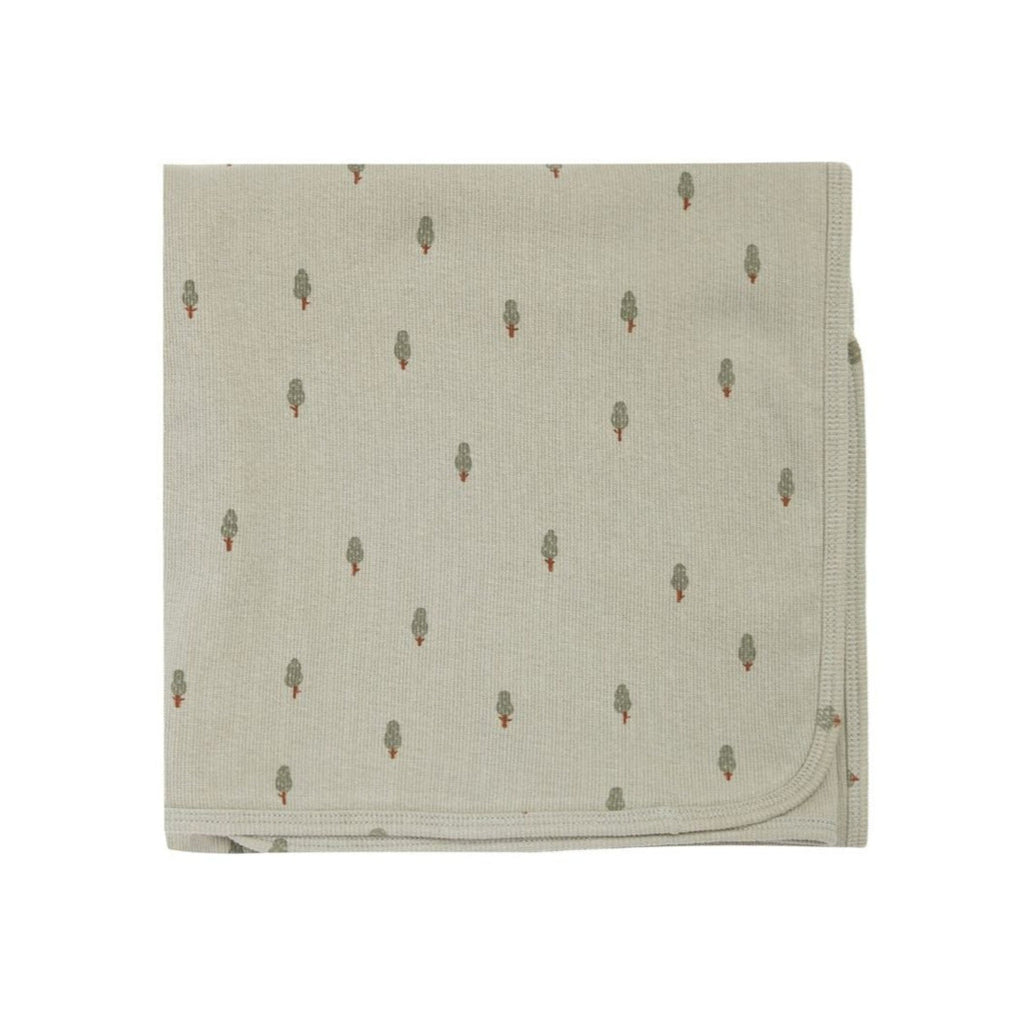 Quincy Mae Organic Ribbed Baby Blanket | Trees