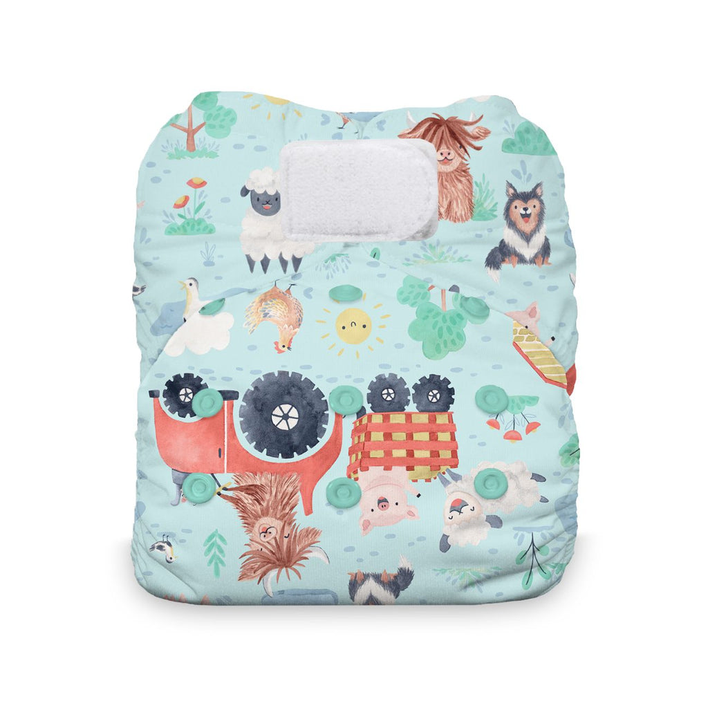 Thirsties Hook & Loop Natural One-Size AIO Diaper