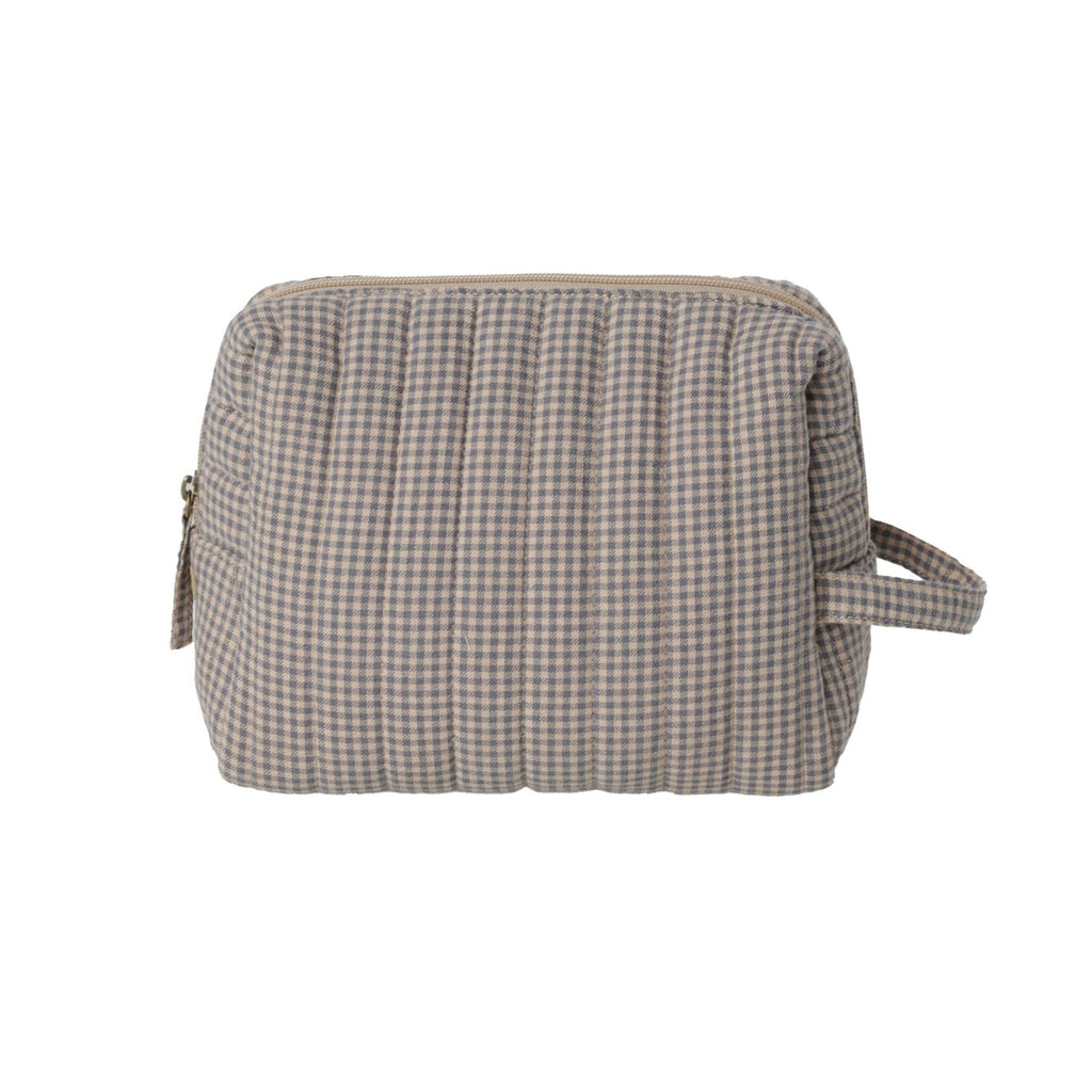 Organic Toiletry Bag | Indigo Gingham