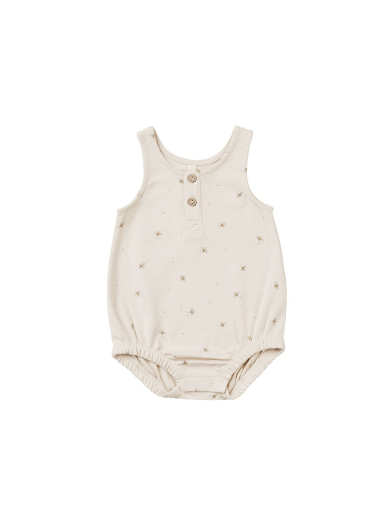Quincy Mae sleeveless bubble romper | bees