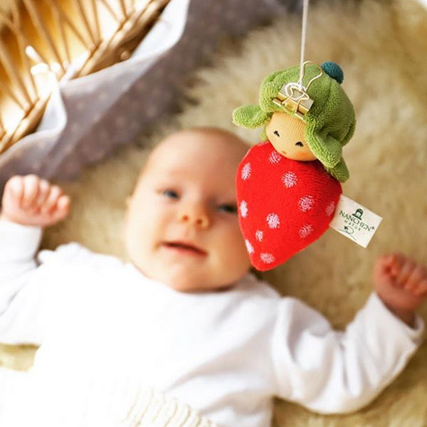 Strawberry Rattle Doll - Nanchen – Sterling & Me
