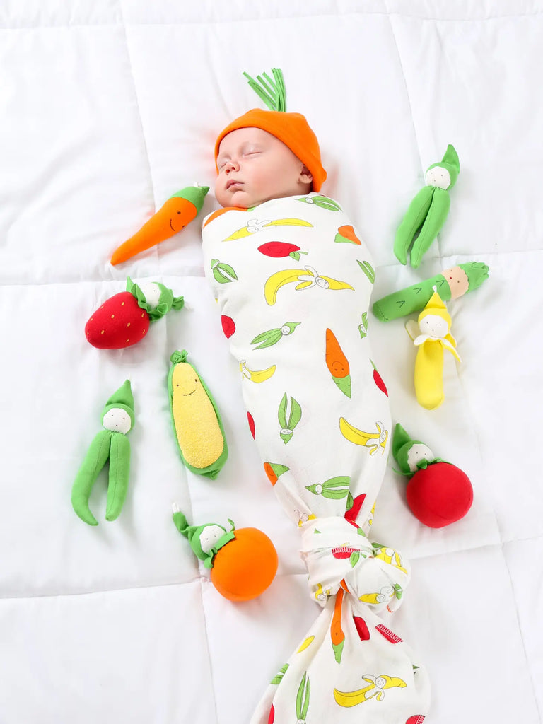 Organic Muslin Swaddle Blanket - Fruit and Veggie