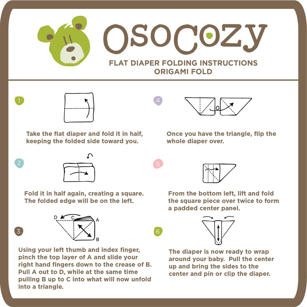 OsoCozy Organic Unbleached Flats (6 pk)