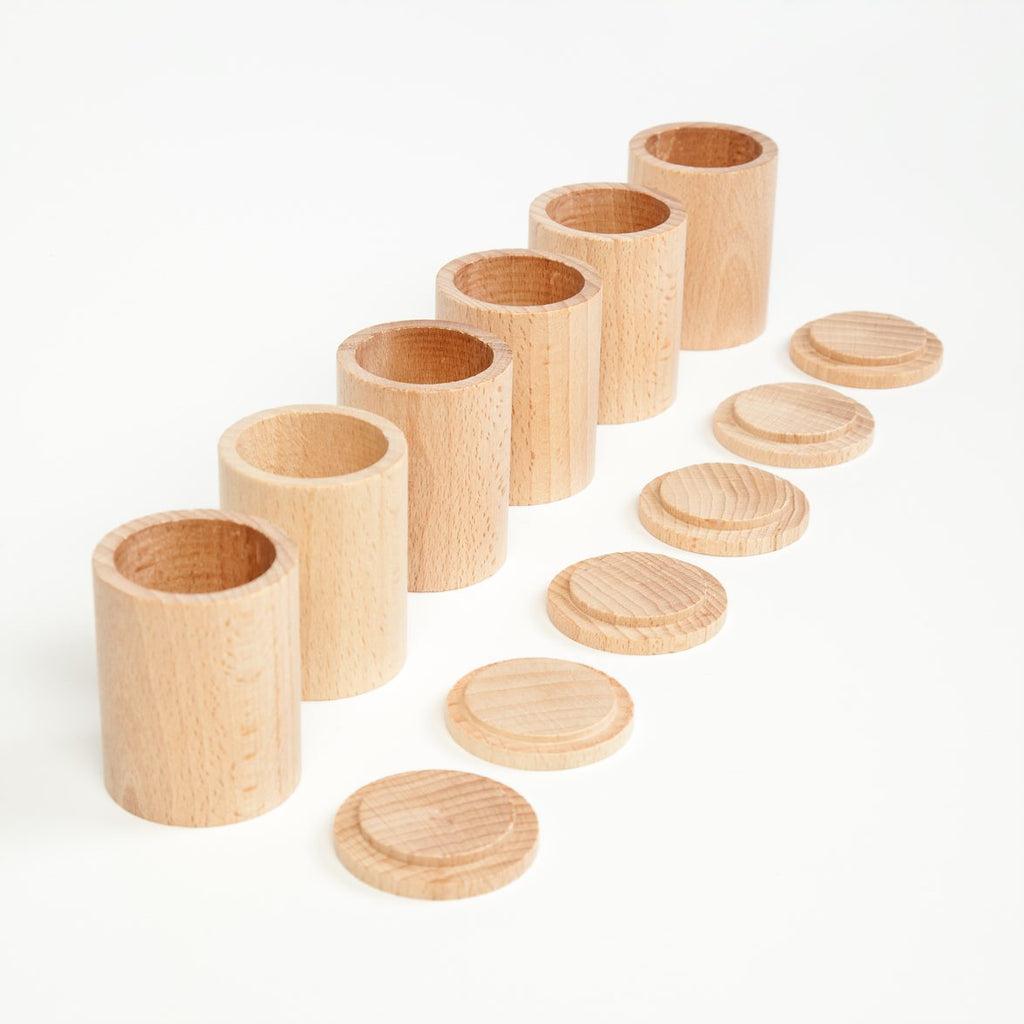 Grapat Natural Wooden Cups with Lids