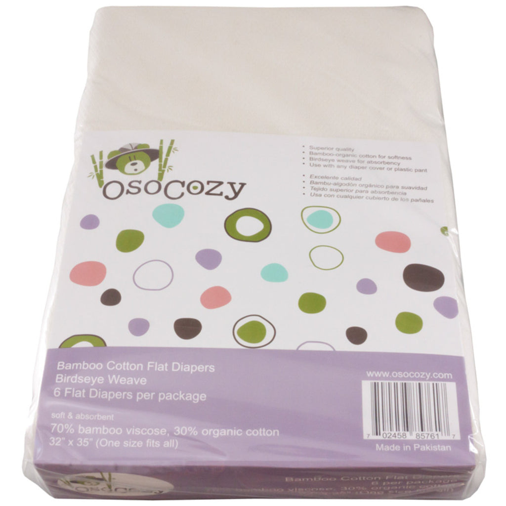 OsoCozy BAMBOO Organic Cotton Flats (6 pk)