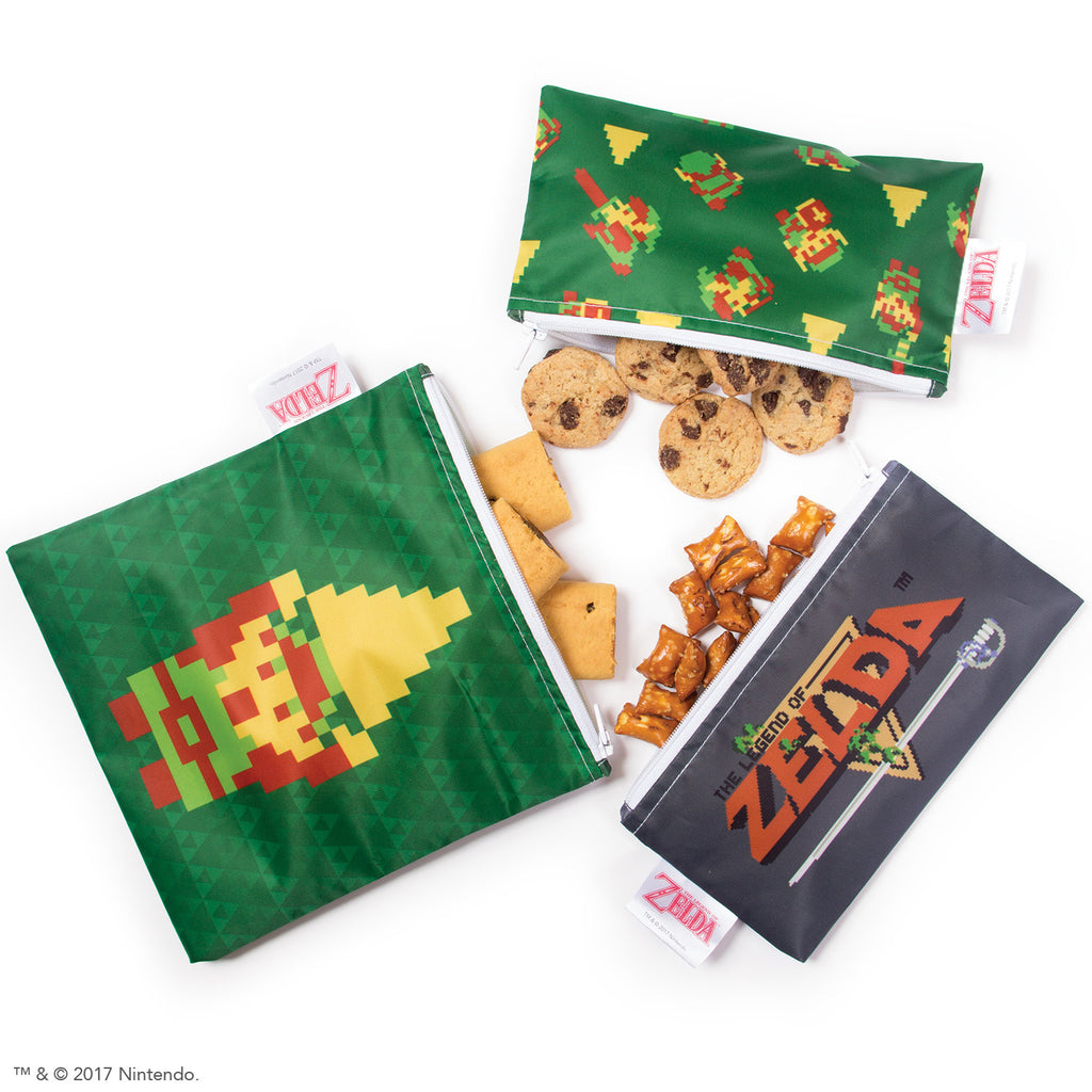 Zelda Reusable Snack Bags 3-Pack