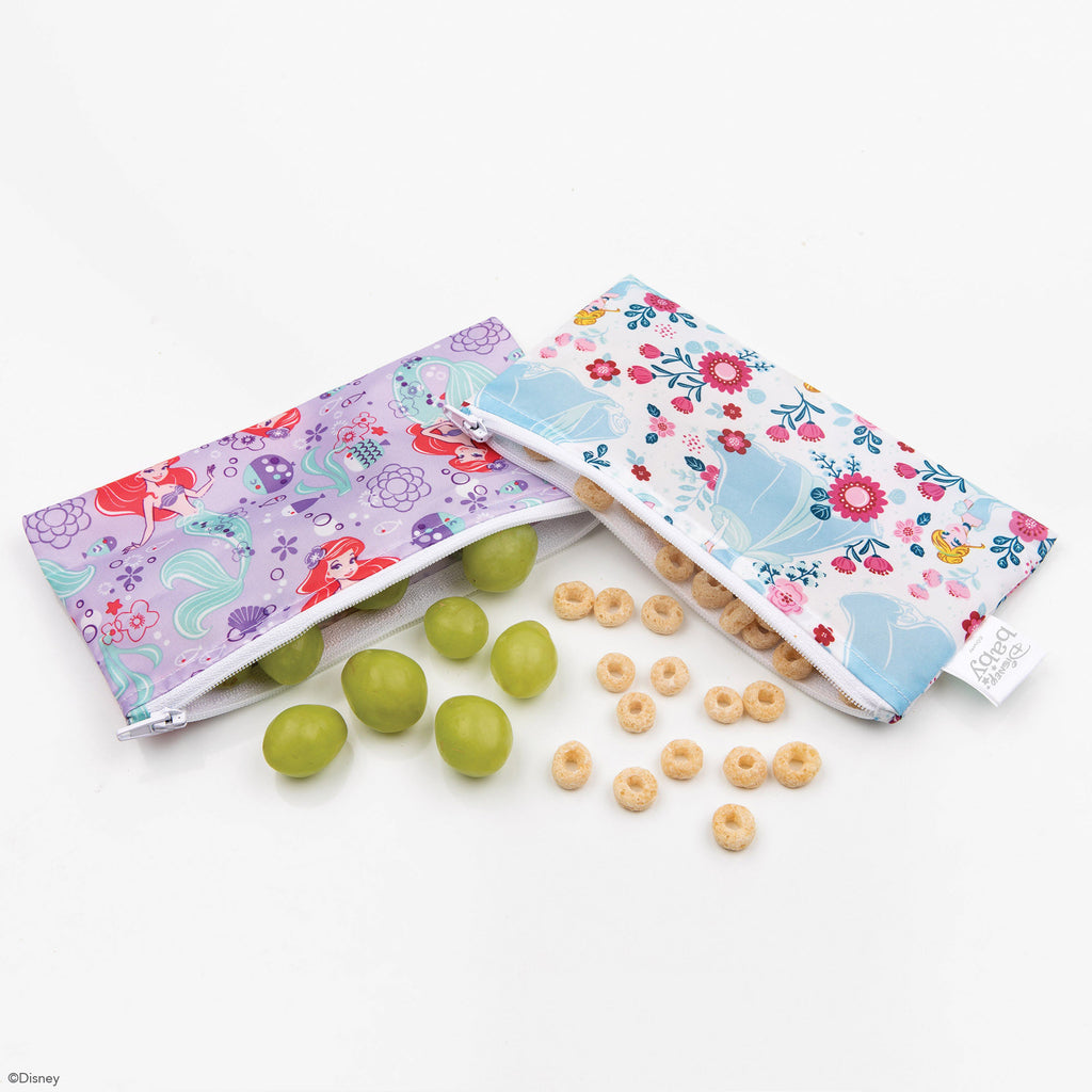 Disney Princess Reusable Snack Bags 2-Pack, Small