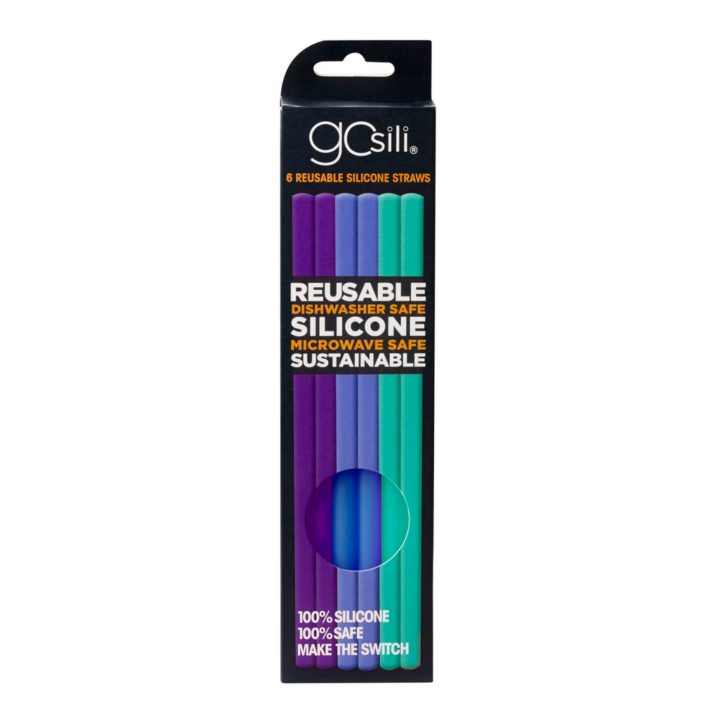 GoSili Standard Size Silicone Straws - 6 Pack