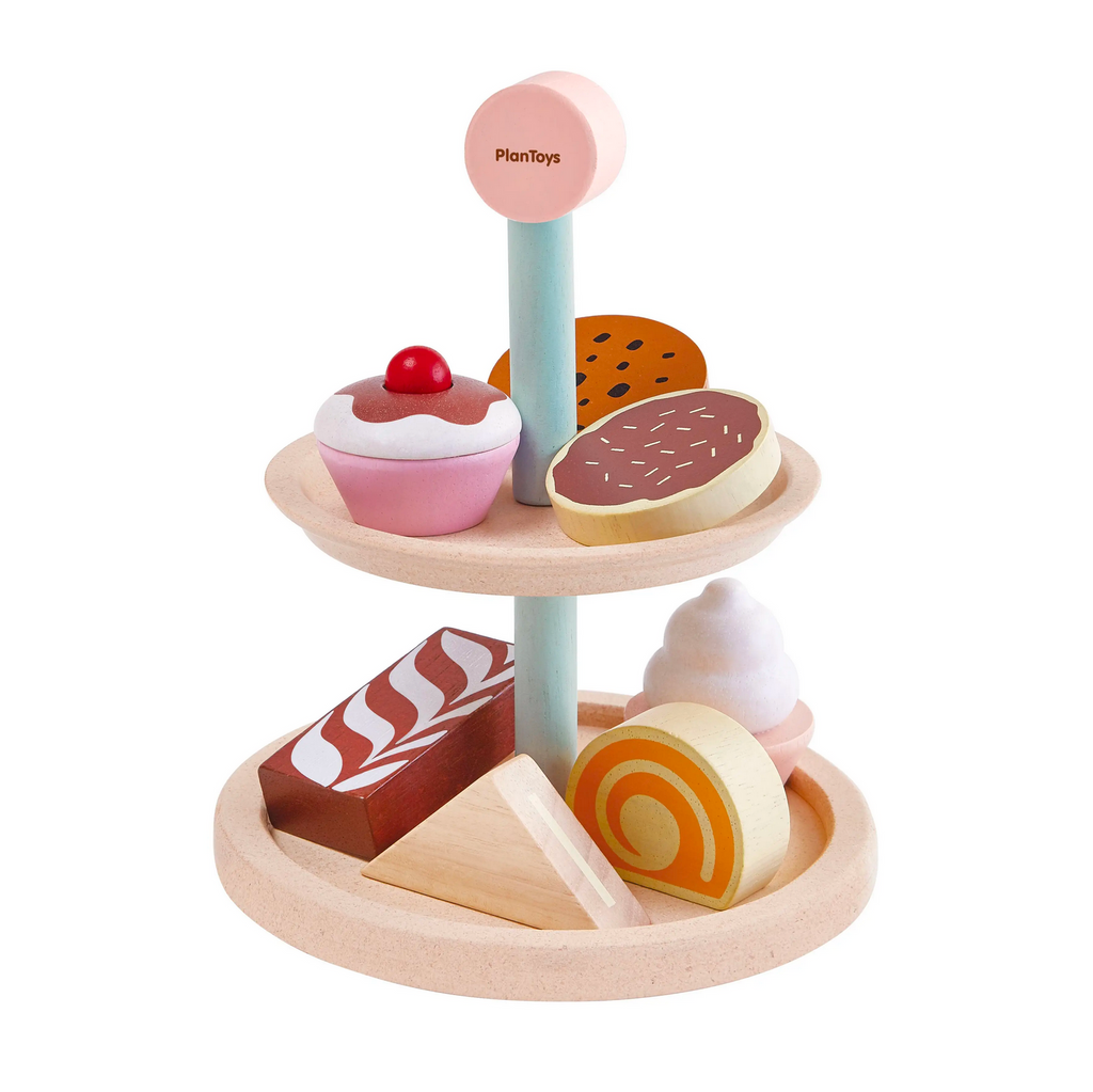 Wooden Bakery Stand Set