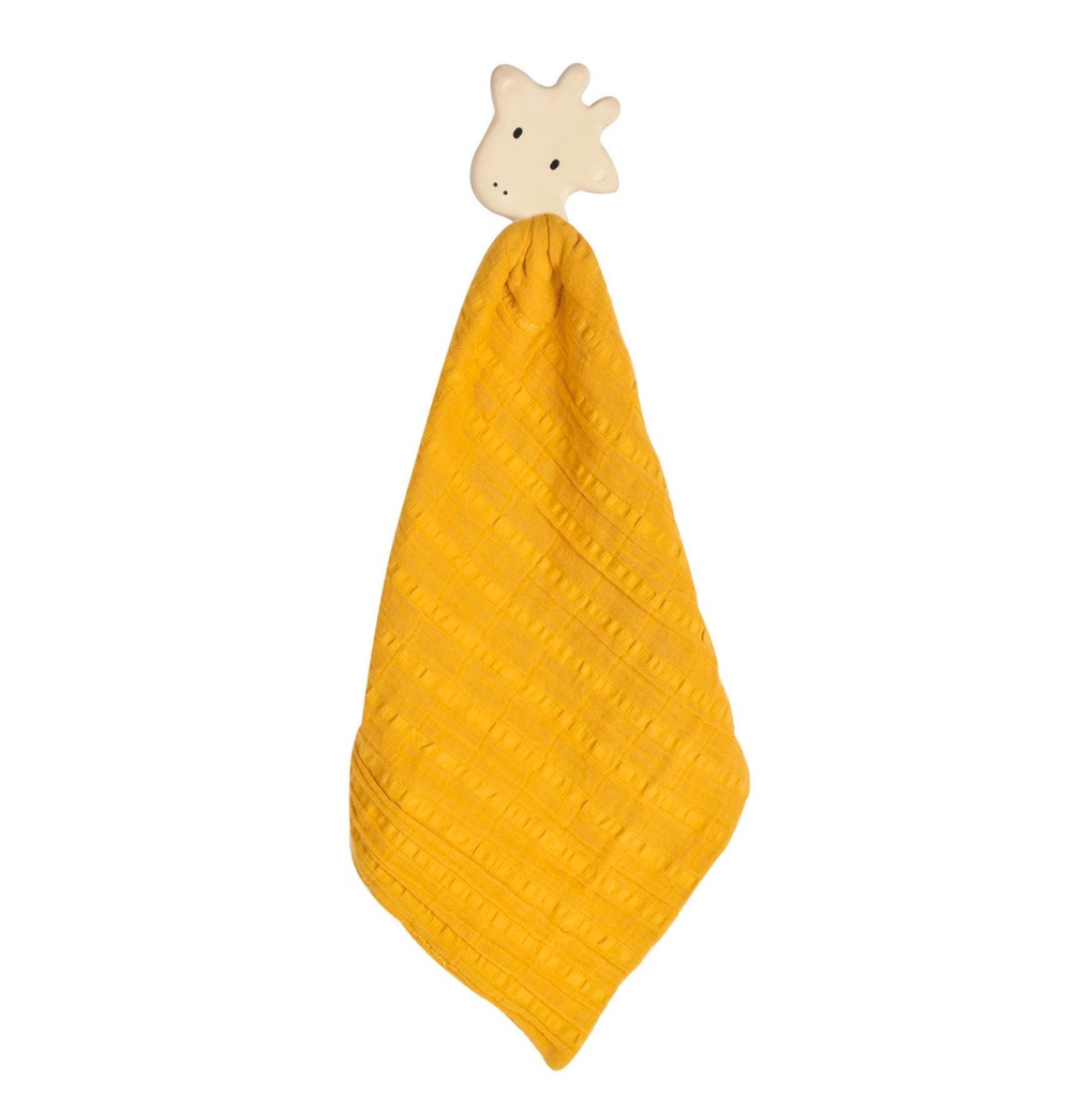 Giraffe Comforter with Natural Rubber Teether