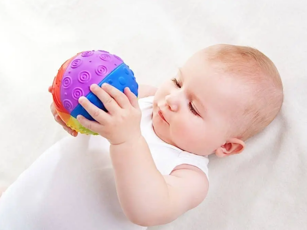 Rainbow Ball 4" - Natural Rubber Toy