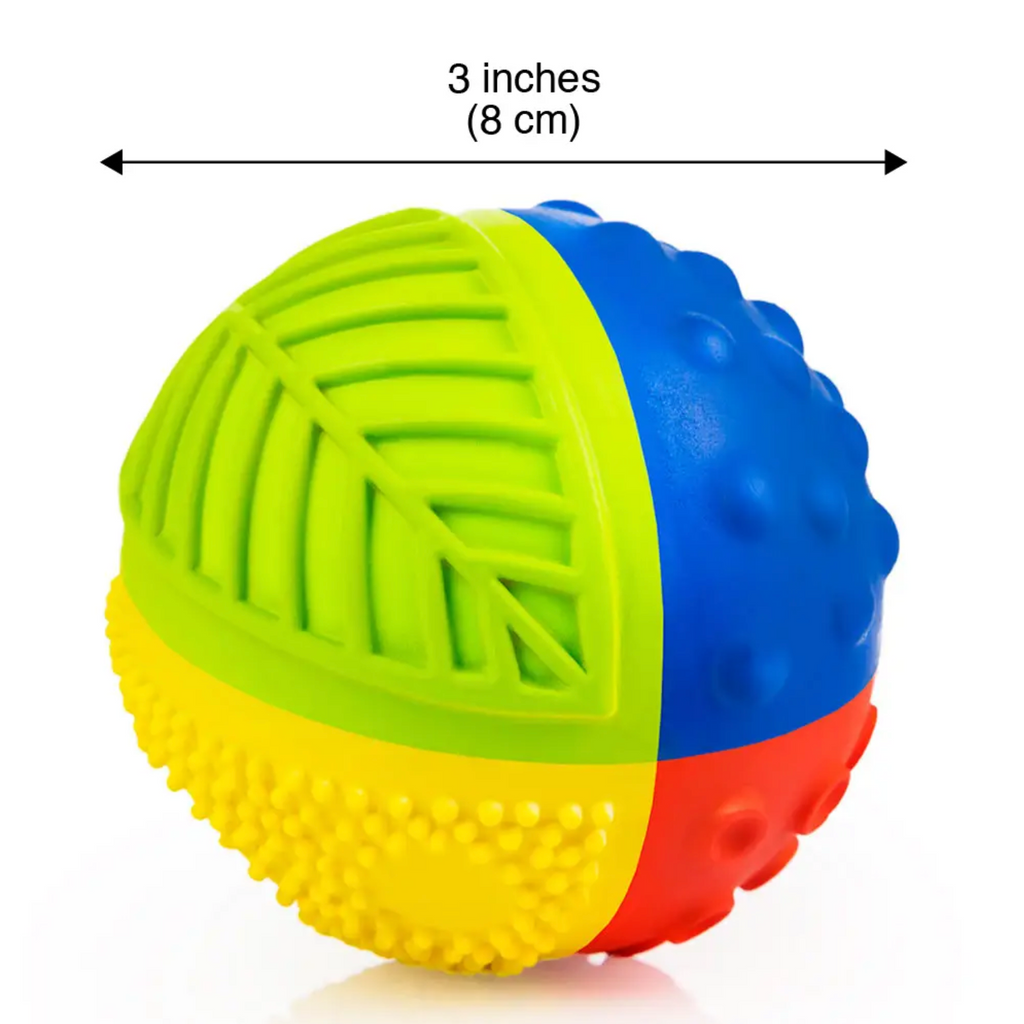 Rainbow Sensory Ball 3" - Natural Rubber Toy