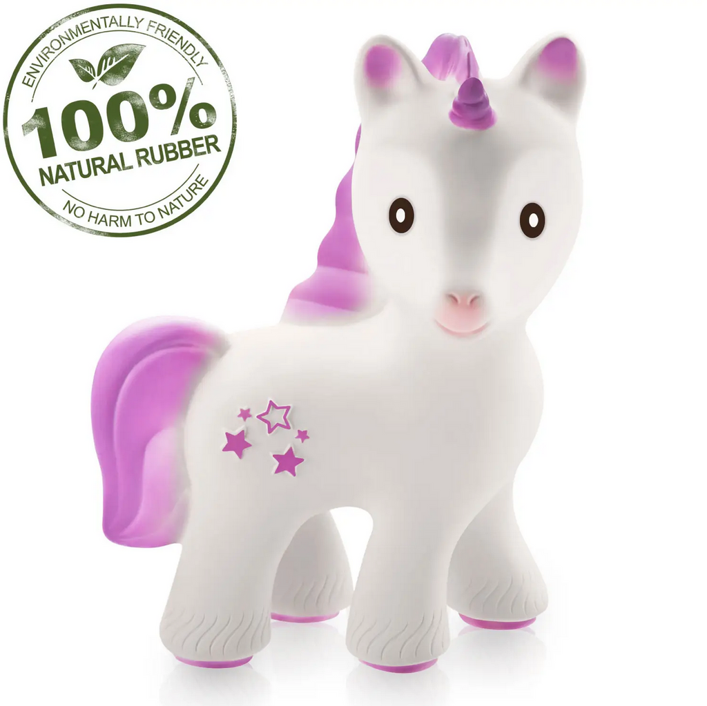 Mira the Unicorn Teether Lavender - 100% Natural Rubber