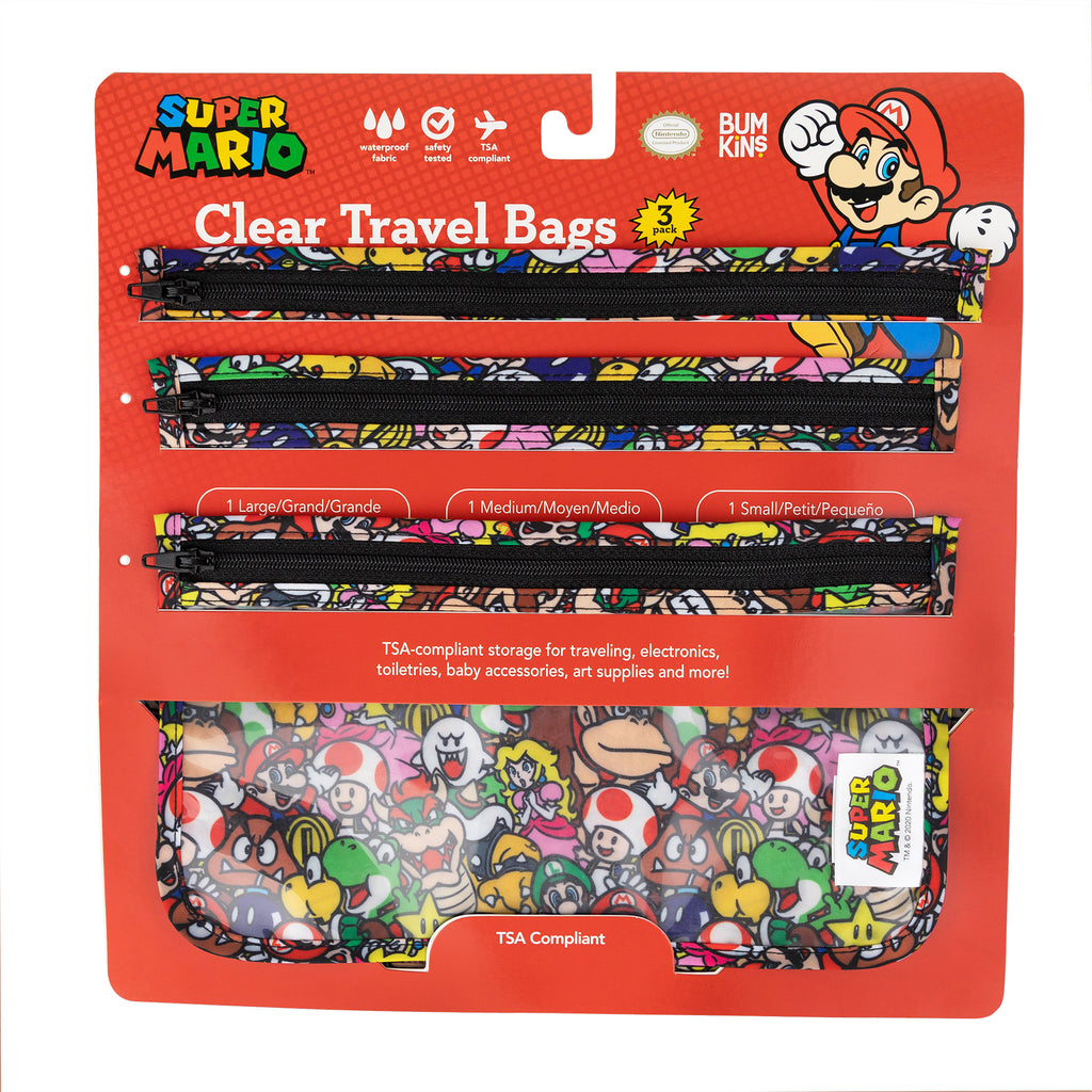 Clear Travel Bags 3-Pack