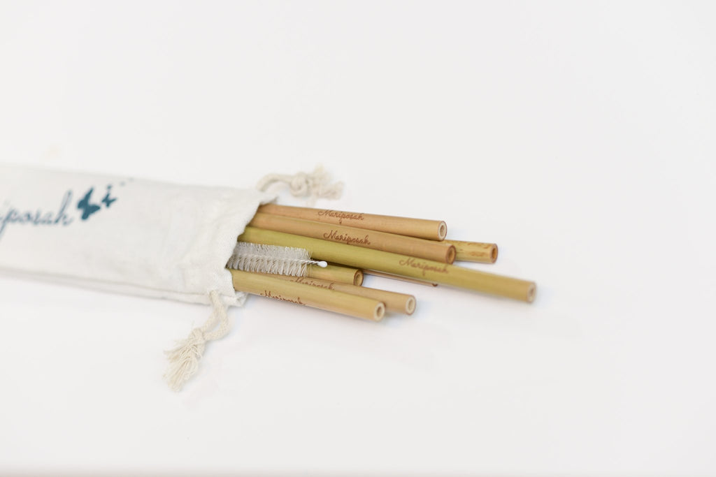 Mariposah 8 Bamboo Reusable Straws