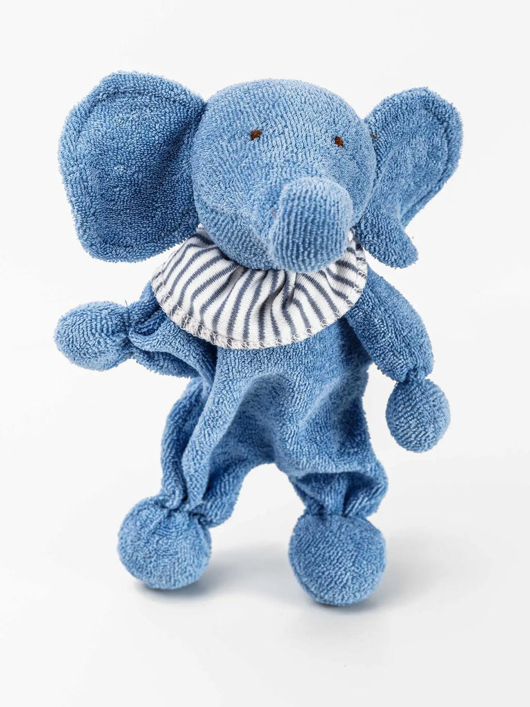 Organic Elephant Lovey Doll - Blue